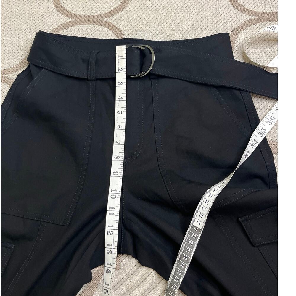 Banana Republic slim refined stretch cargo belted black pants, size 4 - Picture 6 of 14